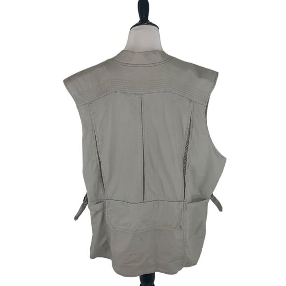 Eddie Bauer Men's Size XL Fishing Vest Tactical Utility Vest Multi Pockets Tan - Picture 6 of 9